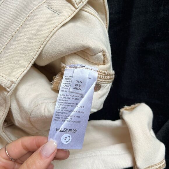 Free People Beige High Rise Skinny Jeans 24 - Picture 8 of 9